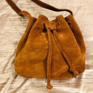 J. Crew Suede Drawstring Style Purse